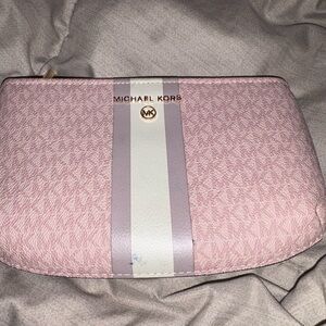 Michael Kors Pink and White Clutch